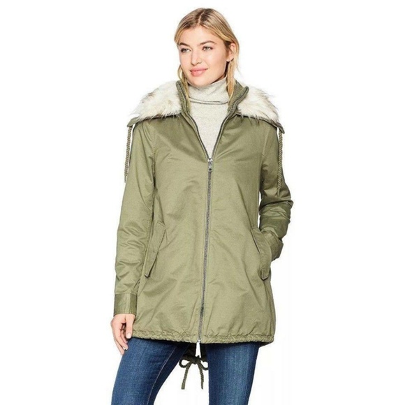 Sam Edelman Jackets & Blazers - Sam Edelman Faux Fur Trim Hood Parka Jacket - NWT
